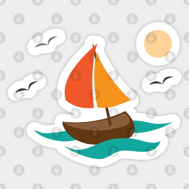 Sailboat Sticker by Firestorm Fox